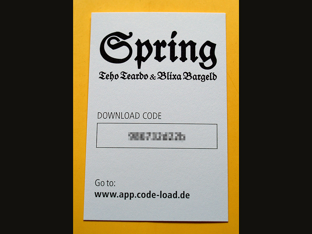 Download-Card mit Code