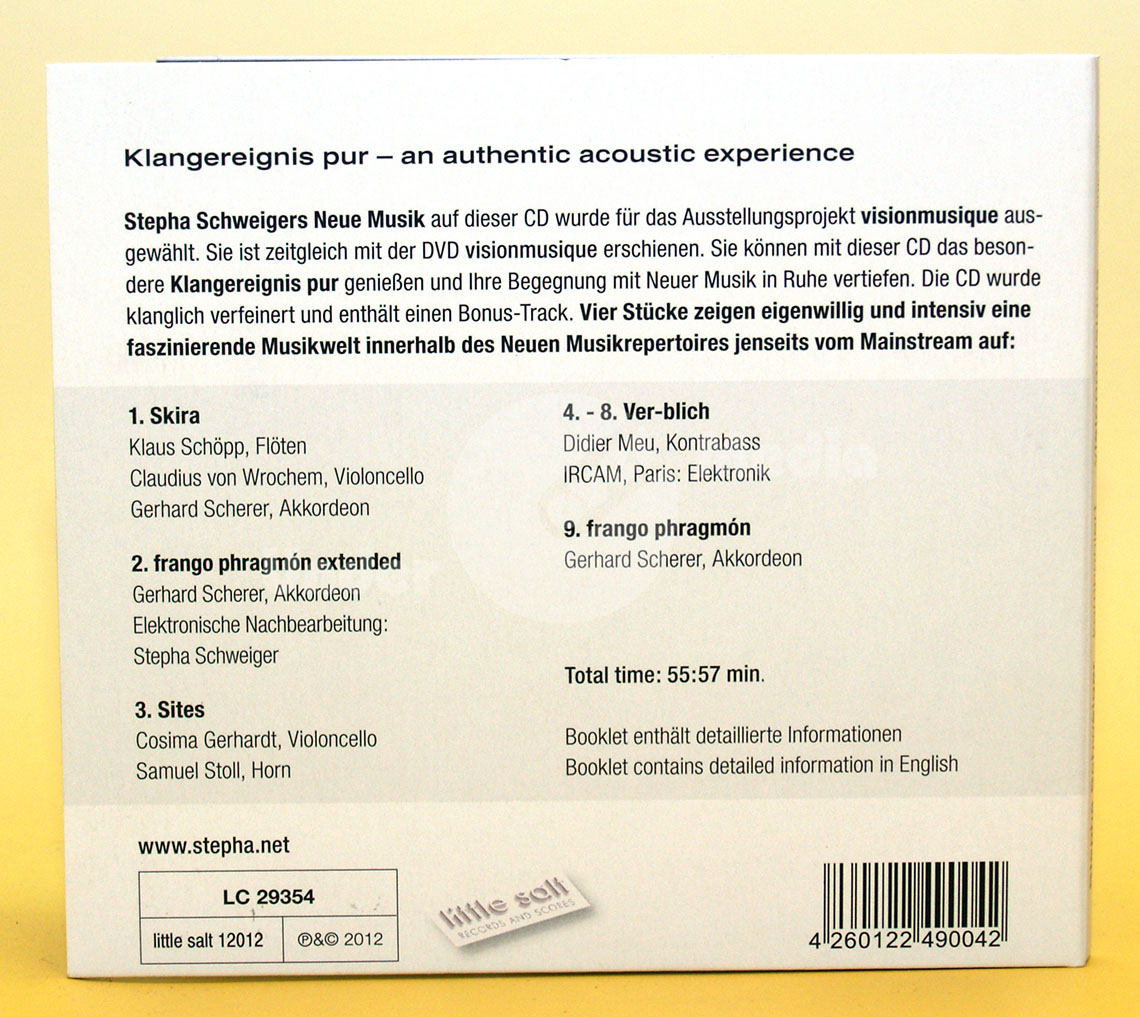 Stepha Schweiger – Visionmusique CD